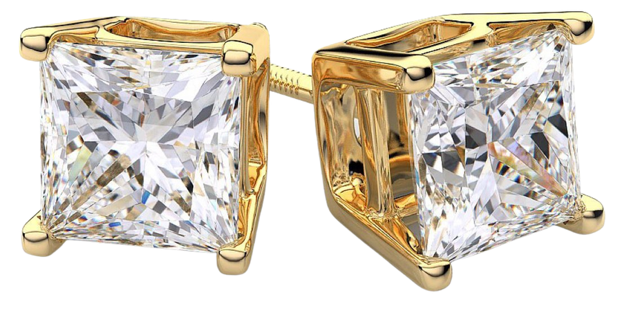 gold diamond studs