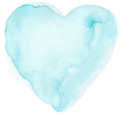 Aqua Watercolor Heart