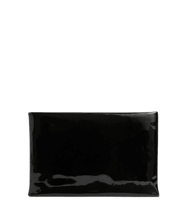 ALLSAINTS US: Womens Bettina Leather Clutch Bag (liquid_black)
