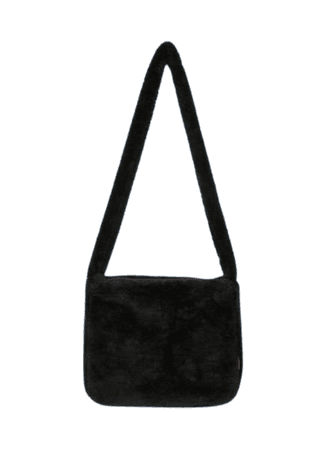 fluffy black unif bag