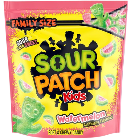 Sour Patch Kids Watermelon Candy, Original Flavor, 1 Family Size Bag (1.8 lb) - Walmart.com - Walmart.com