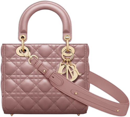 Small Lady Dior My ABCDior Bag Peony Pink Cannage Lambskin | DIOR