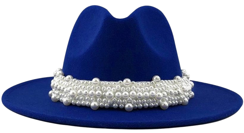royal blue Pearl top hat