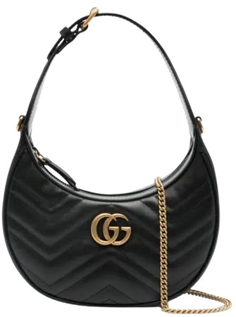 Gucci Mini GG Marmont half-moon Shoulder Bag - Farfetch