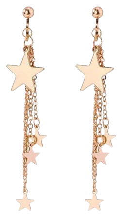 Gold star earrings jewelry