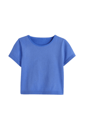 THERMOLITE® Ribbed T-shirt - Blue - Ladies | H&M US