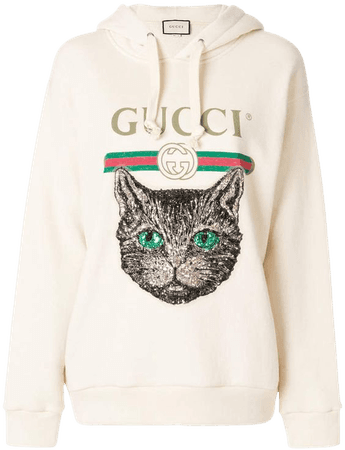 Gucci Mystic Cat logo hoodie
