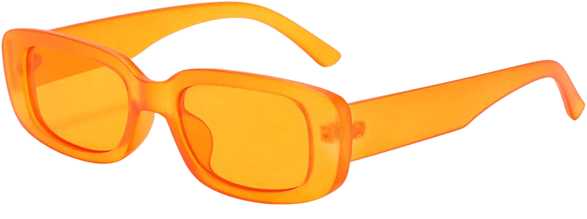 Amazon.com: BUTABY Rectangle Sunglasses for Women Retro Driving Glasses 90’s Vintage Fashion Narrow Square Frame UV400 Protection Orange : Clothing, Shoes & Jewelry