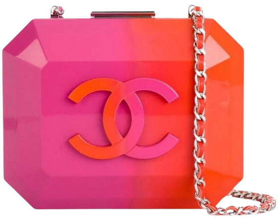 pink/orange cc clutch bag
