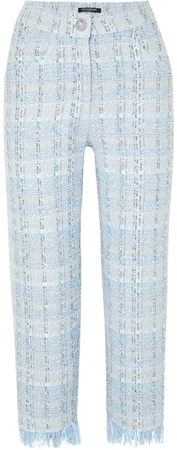 Balmain | Cropped metallic tweed straight-leg pants | NET-A-PORTER.COM