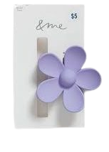 purple flower claw clip
