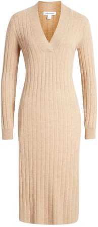 Nordstrom Long Sleeve Cashmere Midi Sweater Dress | Nordstrom
