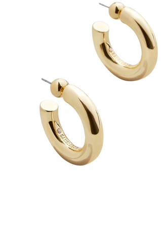 Dalilah Earrings - 23MM – Chunky gold hoops – BaubleBar