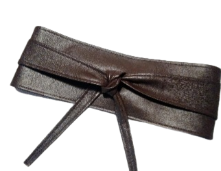 dark brown waist cinch corset belt