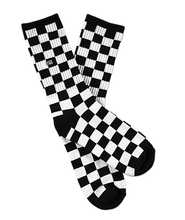 Vans Boys Black & White Checkerboard Crew Socks | Zumiez