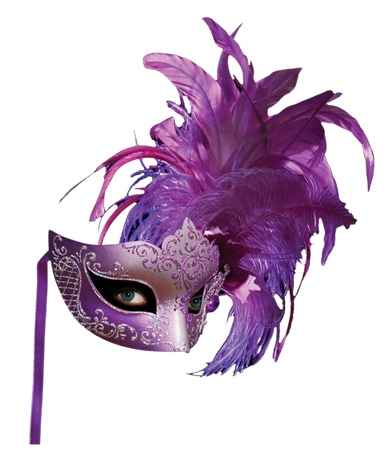 Purple feather mask