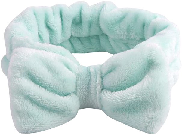 Amazon.com : Wharick Makeup Headband,Cute Hair Band For Washing Face,Spa,Skincare,Birght Color High Elasticity Bowknot Coral Fleece Bow Head Wrap Hair Accessories for Daily Wear Green : Beauty & Personal Care