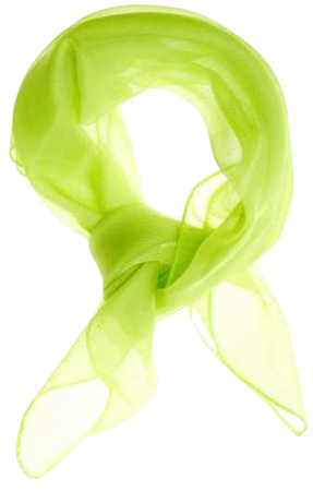 green hair scarf