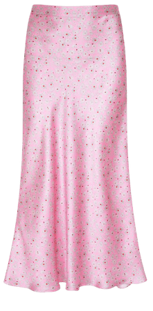 Jessica Russell Flint Floral Print Bias Cut Skirt