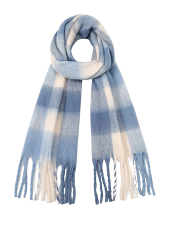 blue plaid scarf png