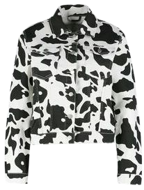 Cow Print Jean Jacket