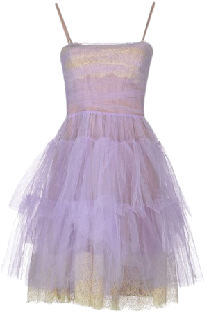 Light Purple/Lilac & Gold Spaghetti Strap Dress