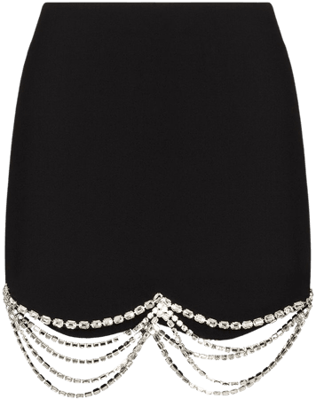 Shop AREA crystal-embellished mini skirt with Express Delivery - FARFETCH