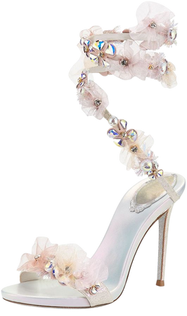 Rene Caovilla Snake-Coil Embellished Sandals | Neiman Marcus