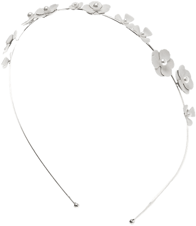 Flower Pearl Headband - White | Claire's US