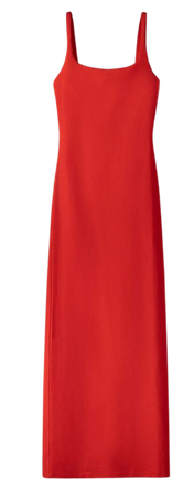 Strappy square-neck midi dress - New - Women | Bershka
