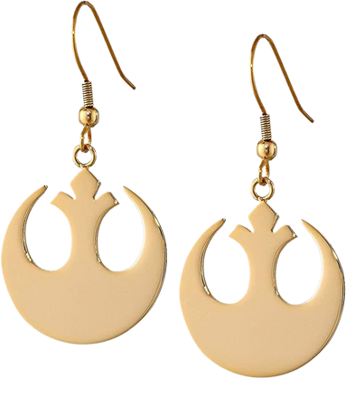 Amazon.com: Star Wars Stainless Steel Rebel Alliance Dangle Earring For Women, Gold: Clothing, Shoes & Jewelry