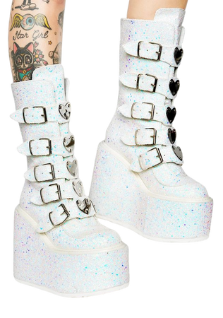 Demonia Frosted Lovesick Trinity Boots