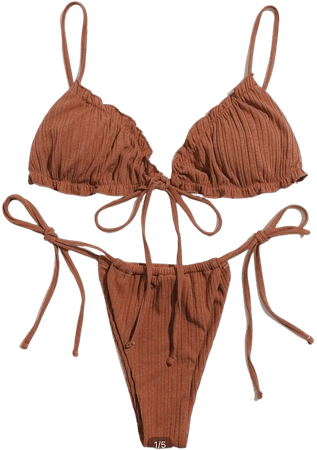brown bikini