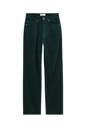 Slim Corduroy Pants - Dark green - Ladies | H&M US