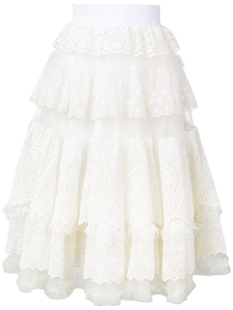 Dolce & Gabbana lace frill flared skirt $6,367 - Shop SS19 Online - Fast Delivery, Price