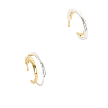 silver gold hoop earrings