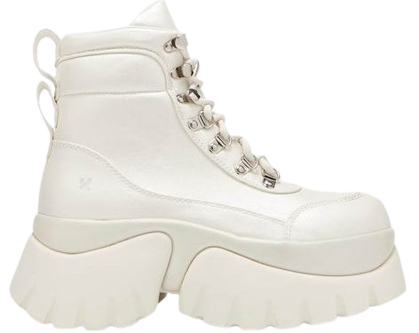 Gooey White Platform Boots
