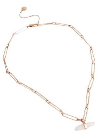 ALLSAINTS US: Womens Hydra Necklace (rose_qtz_wrm_brass)