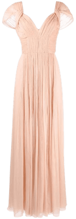 Alberta Ferretti plissé-effect floor-length gown - FARFETCH