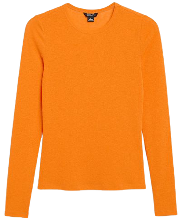 Orange long sleeve top - Orange - Monki WW