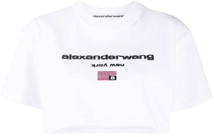 Alexander Wang Logo Crop Top Ss20 | Farfetch.com