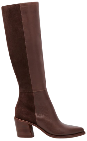 KRISTY Boots Chocolate Leather | Women's Luxe Knee-High Boots – Dolce Vita