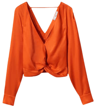 Satin crop blouse - Women | Mango USA