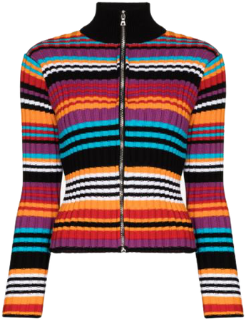 AGR ribbed cotton exclusive stripe cardigan | Browns