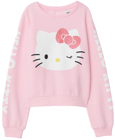 H&M Hello Kitty Printed Sweatshirt - Pink