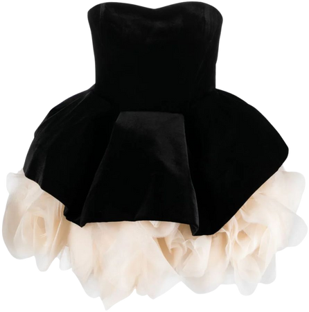 Ana Radu petal-layer Velvet Mini Dress - Farfetch