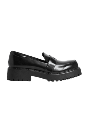 Faux leather loafer - Black - Shoes - Monki WW
