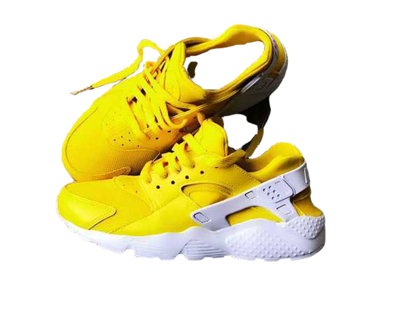 Yellow Gold Nike Huaraches Custom