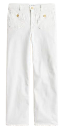 J.Crew: Sailor Slim Wide-leg Jean In White For Women