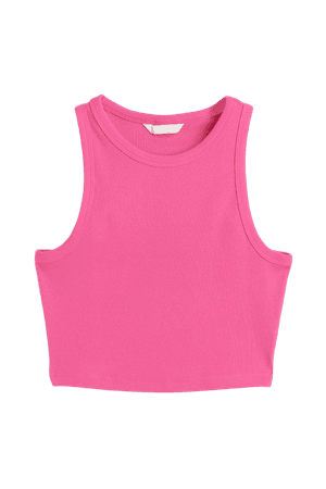 Crop Tank Top - Pink - Ladies | H&M US